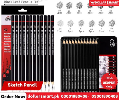 Sketch Pencil - 12 Pencil Set