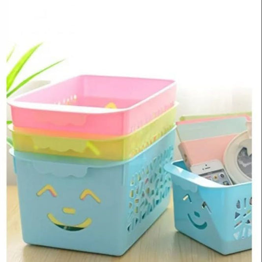 Smiley Basket With Cap - Playful Storage