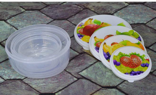 Round Bowl 4PCS - Stainless Steel Serving Set