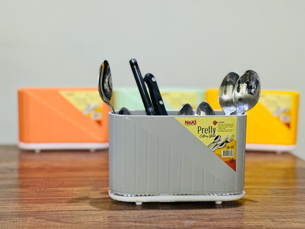 Pretty Cutlery Stand - Stainless Steel Organizer