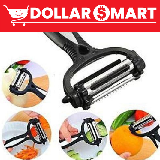 3 In 1 Roto Peeler Multipurpose Peeler Steel And Plastic Slicer Peeler For Vegetables And Fruits Sharp Blades With Soft Grip