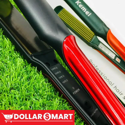 KEMEI HAIR STRAIGHTENER Kemei KM-533 Dual Ceramic Hair Crimper & Waver – 2-in-1 Styling Iron for Salon Waves, Curls, and Textured Looks | Lightweight, Affordable, All Hair Types (Home Use)