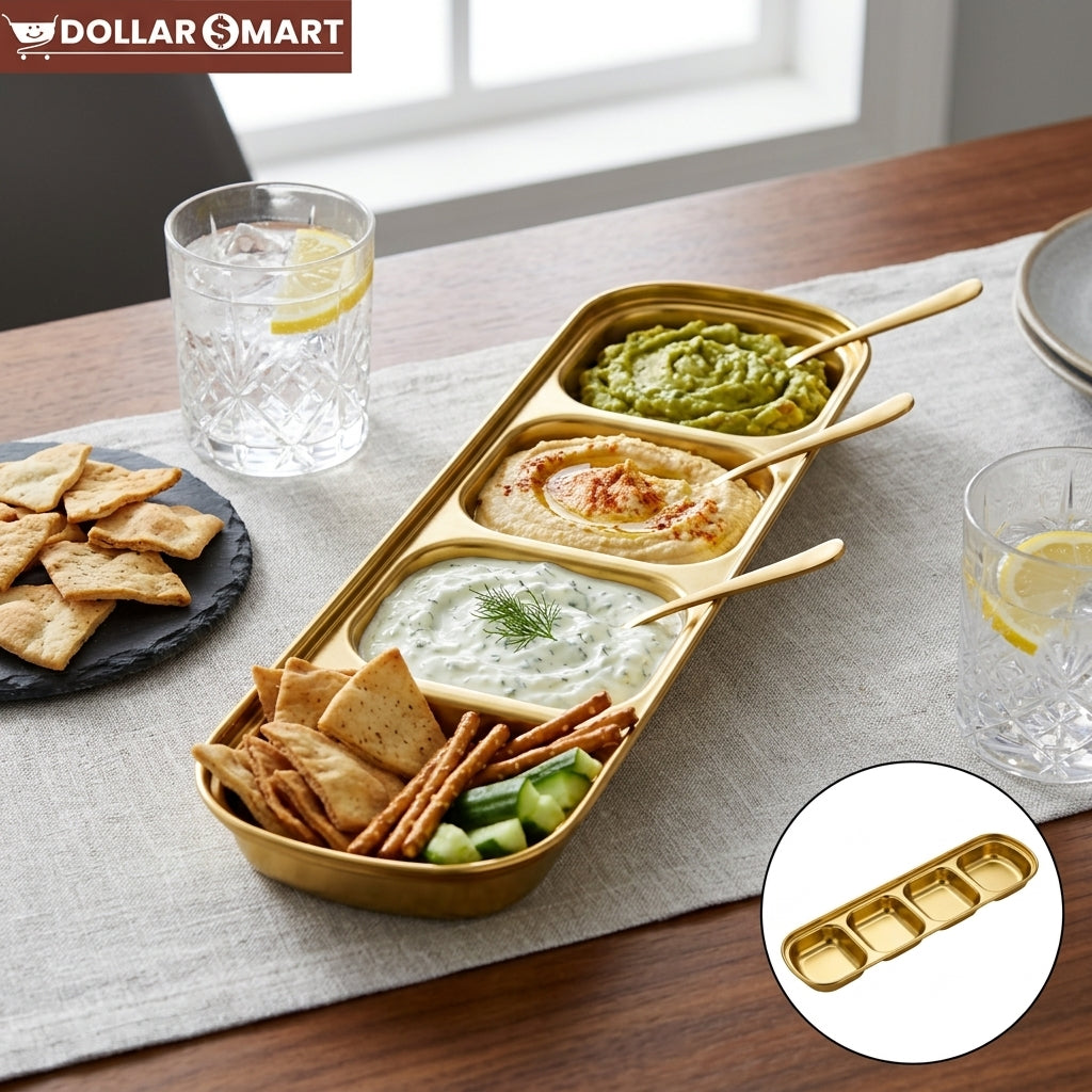 Gloden Sauce Tray 4 Portion - Dollar$ Mart
