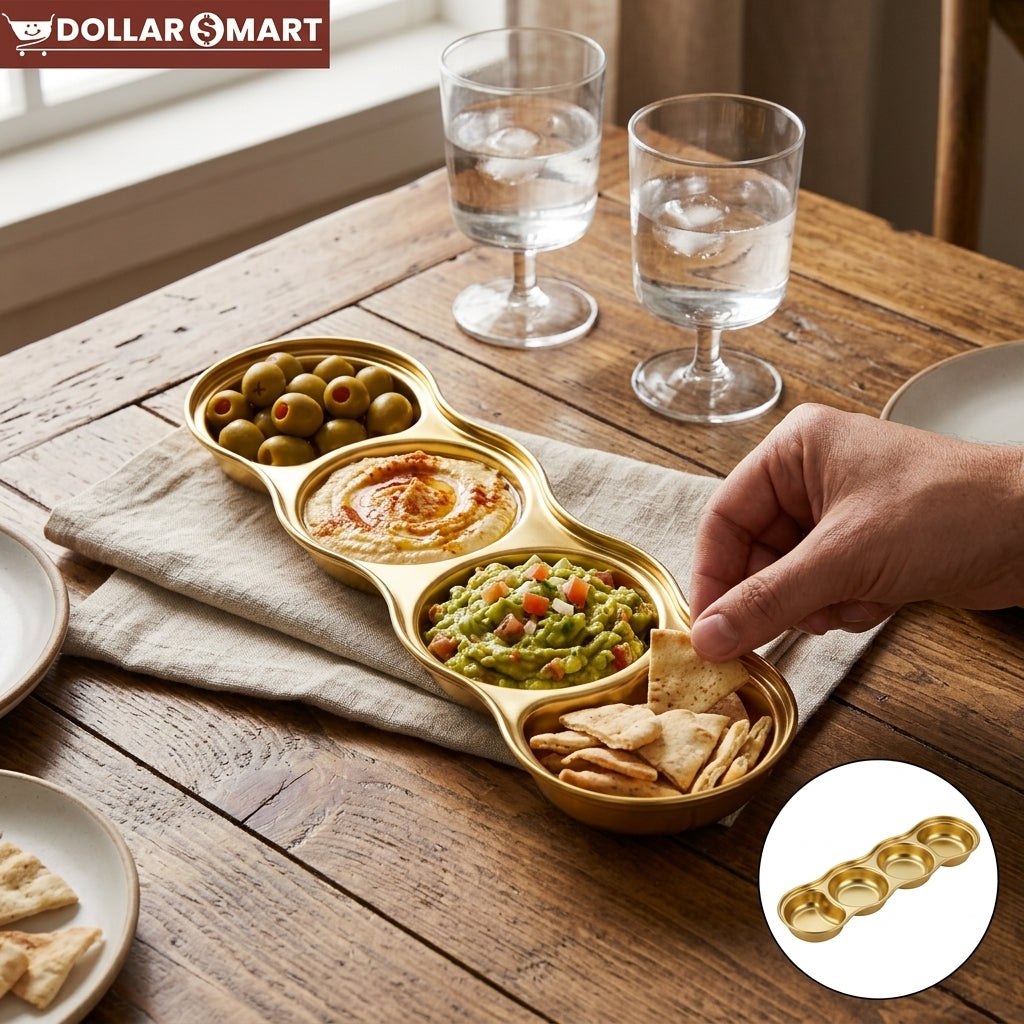 Gloden Sauce Tray 4 Partition - Dollar$ Mart