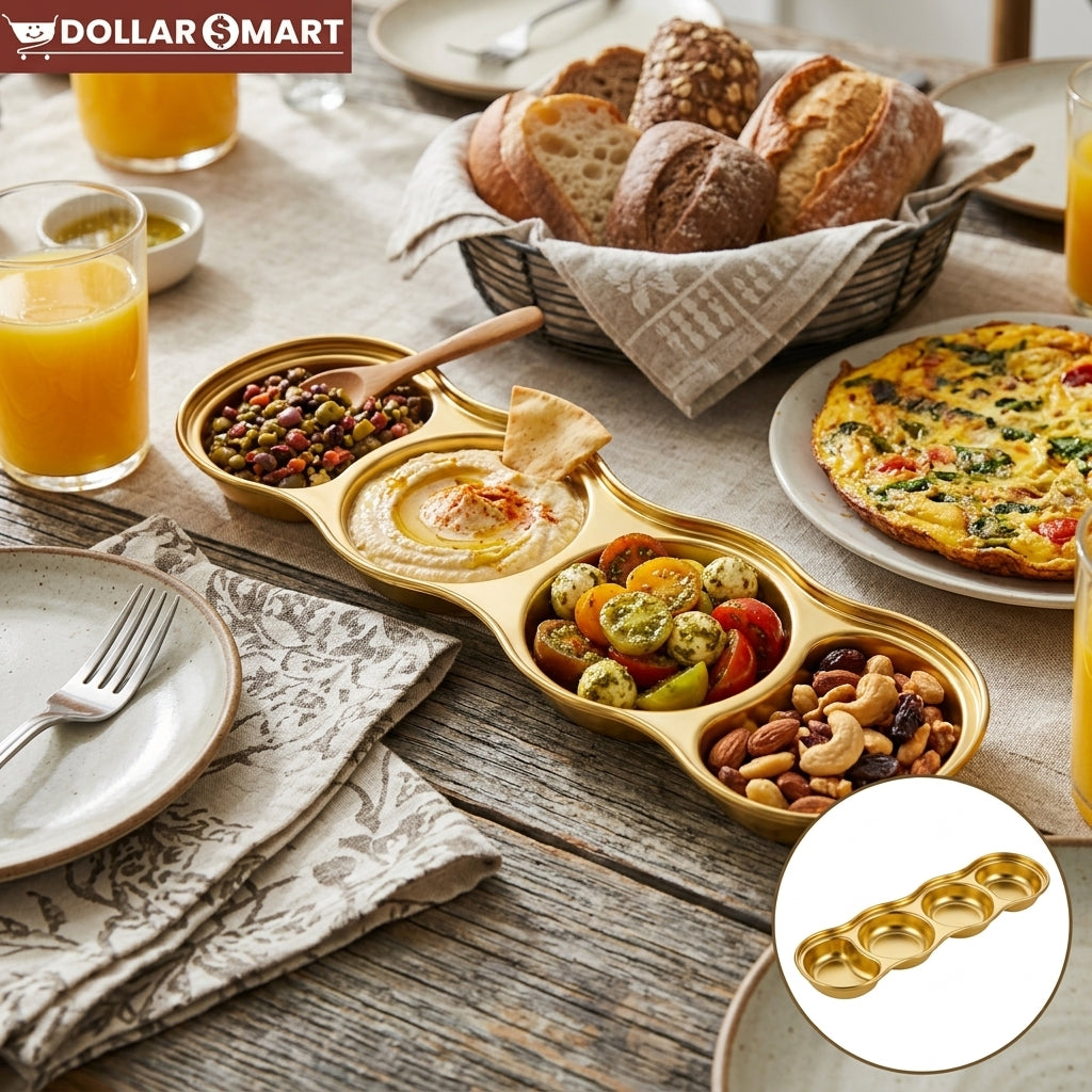 Gloden Sauce Tray 4 Partition - Dollar$ Mart