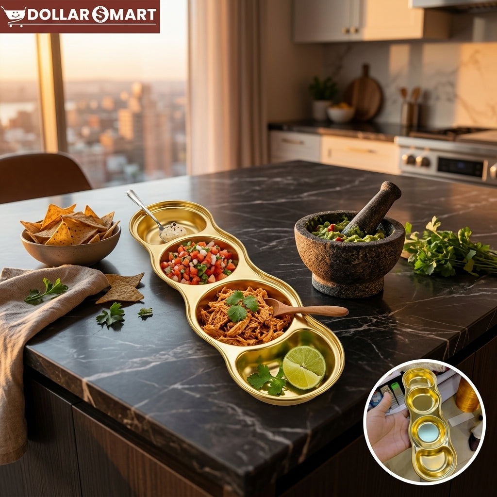 Gloden Sauce Tray 4 Partition - Buy Online Pakistan