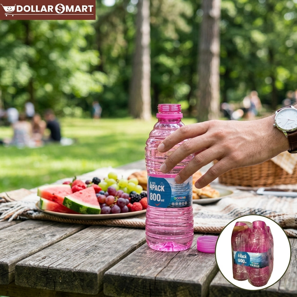 Water Bottle 4pcs - Dollar$ Mart
