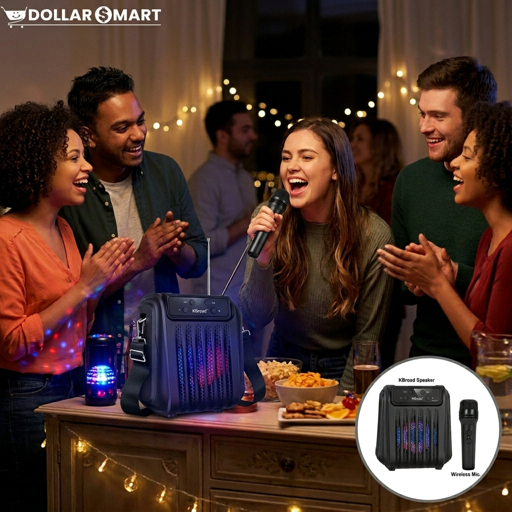 Party Speaker Protable with Mic 4 Inch