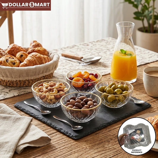 Acrylic Food Bowl with Tray 4 Pcs - Buy Online Pakistan