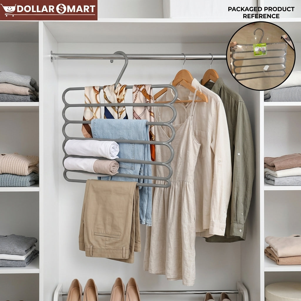 5 Layer Anti Slip Hanger holding garment