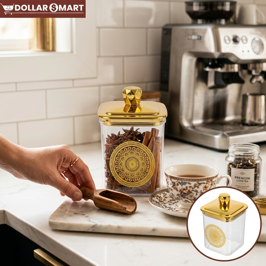Jar With Golden Lid