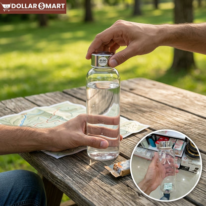 Glass Bottle with Silver Cap
