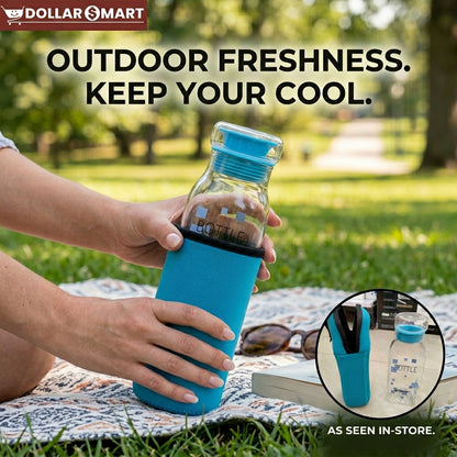Glass Bottle with Pouch