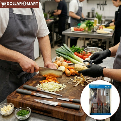 A&M Kitchen Knife Set of 6 - Dollar$ Mart
