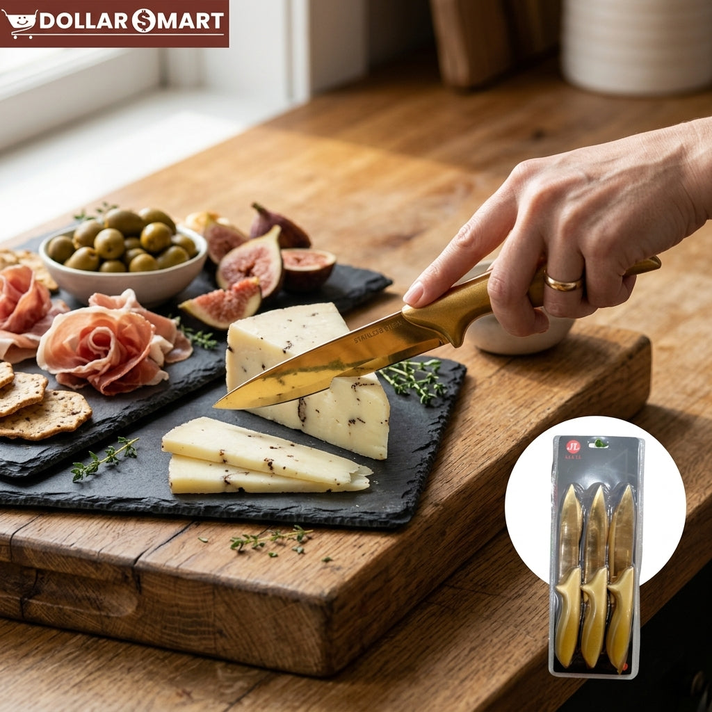 Golden Knife Set Of 6 - Dollar$ Mart