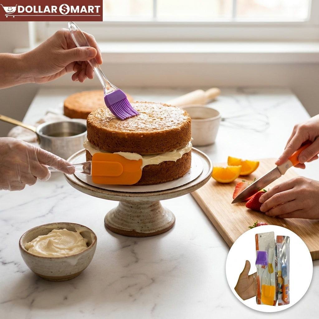 Knife, Spatula and Brush Set - Dollar$ Mart