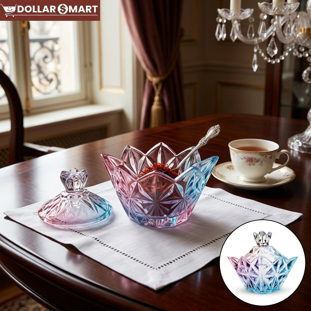 Glass Candy Pot - Dollar$ Mart