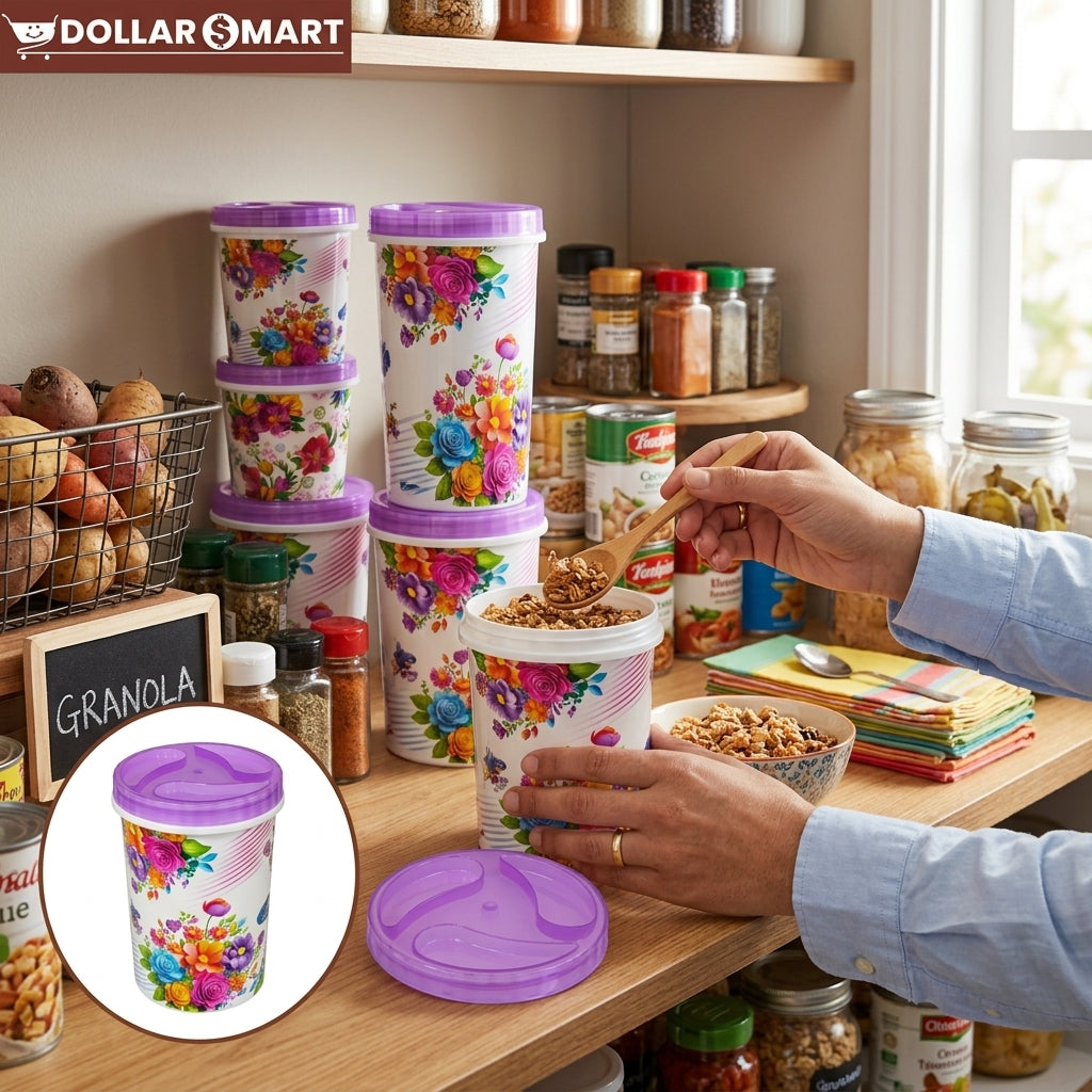 Flower Food Jar - Dollar$ Mart