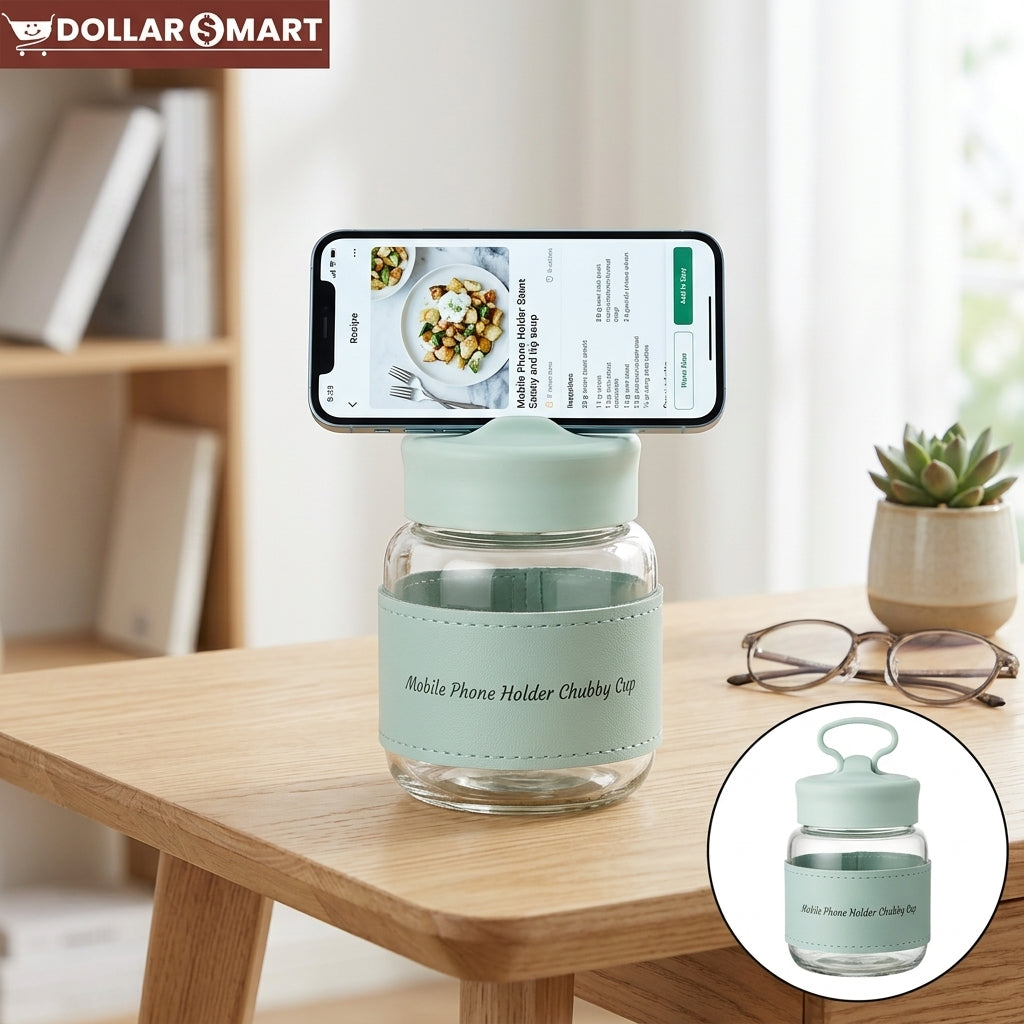 Mini Glass Bottle with Moblie holder - Dollar$ Mart