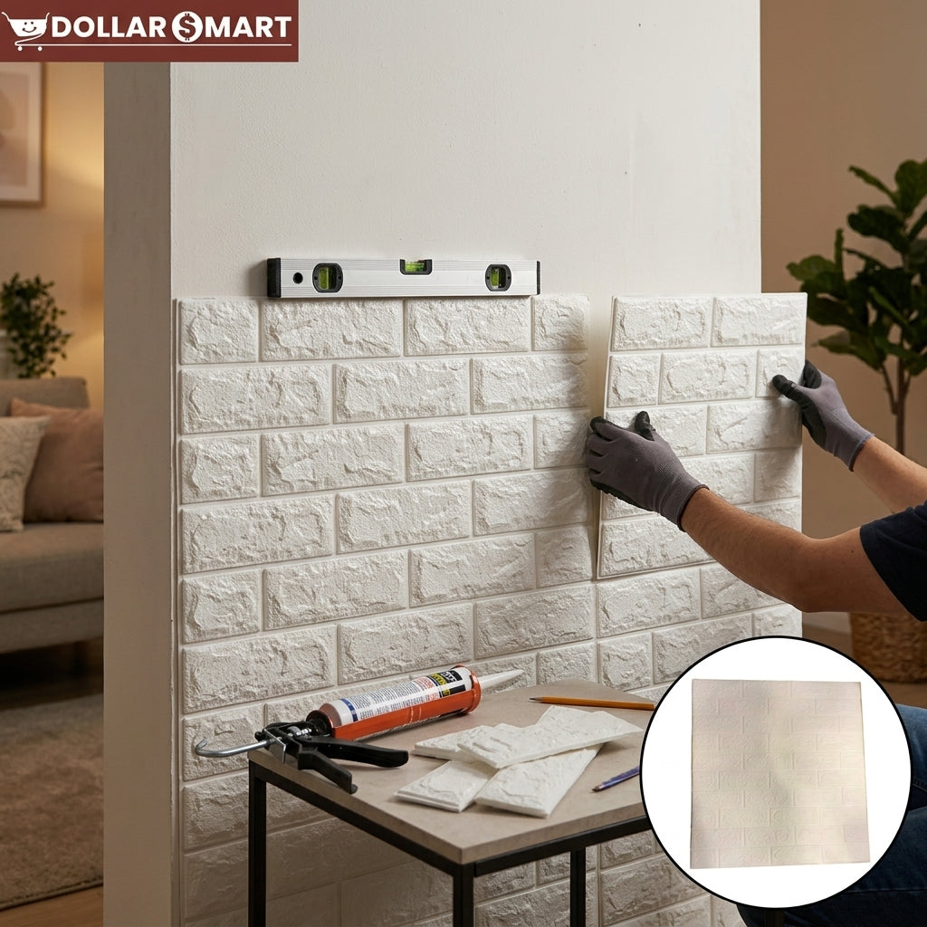 Pack of 4 Brick Sheet for Wall