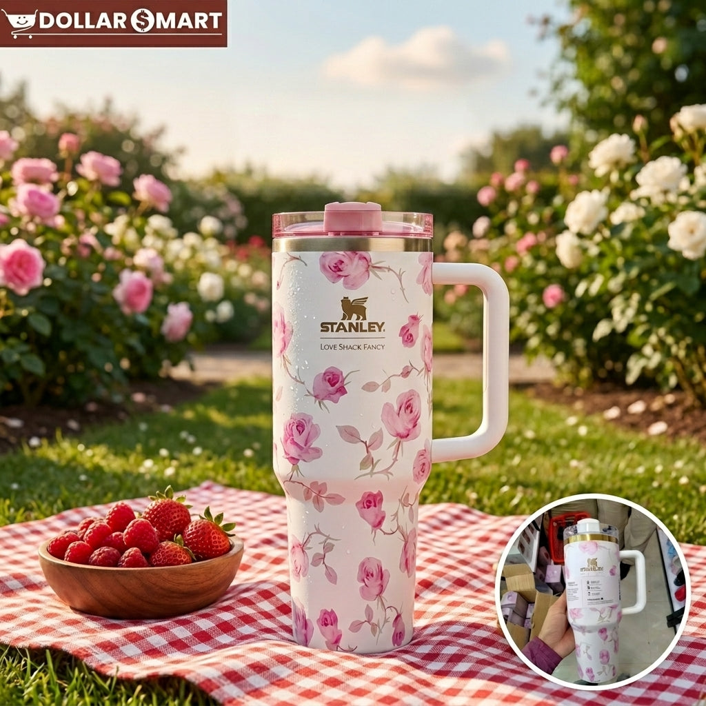 Flower Printed Stanley Tumbler
