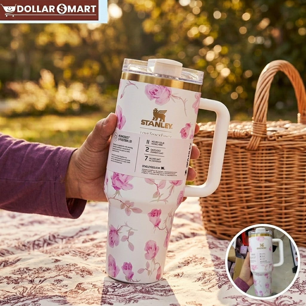 Flower Printed Stanley Tumbler