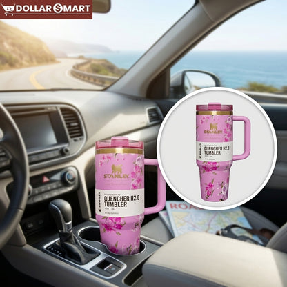 Stanley Tumbler with Printed Flower