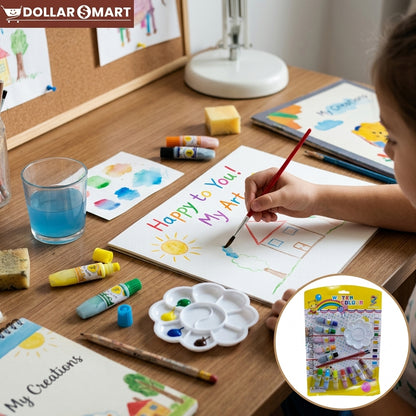 Water Color With Brush 12 pcs