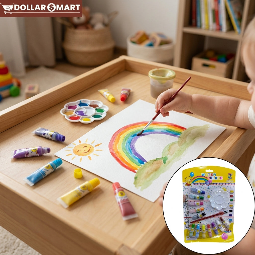 Water Color With Brush 12 pcs