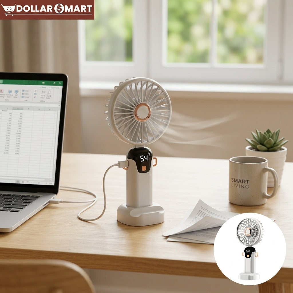 Portable Fan with Led Display
