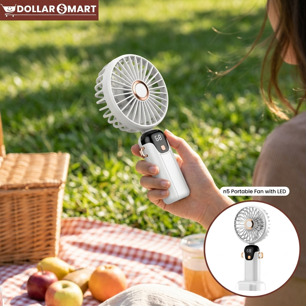 Portable Fan with Led Display