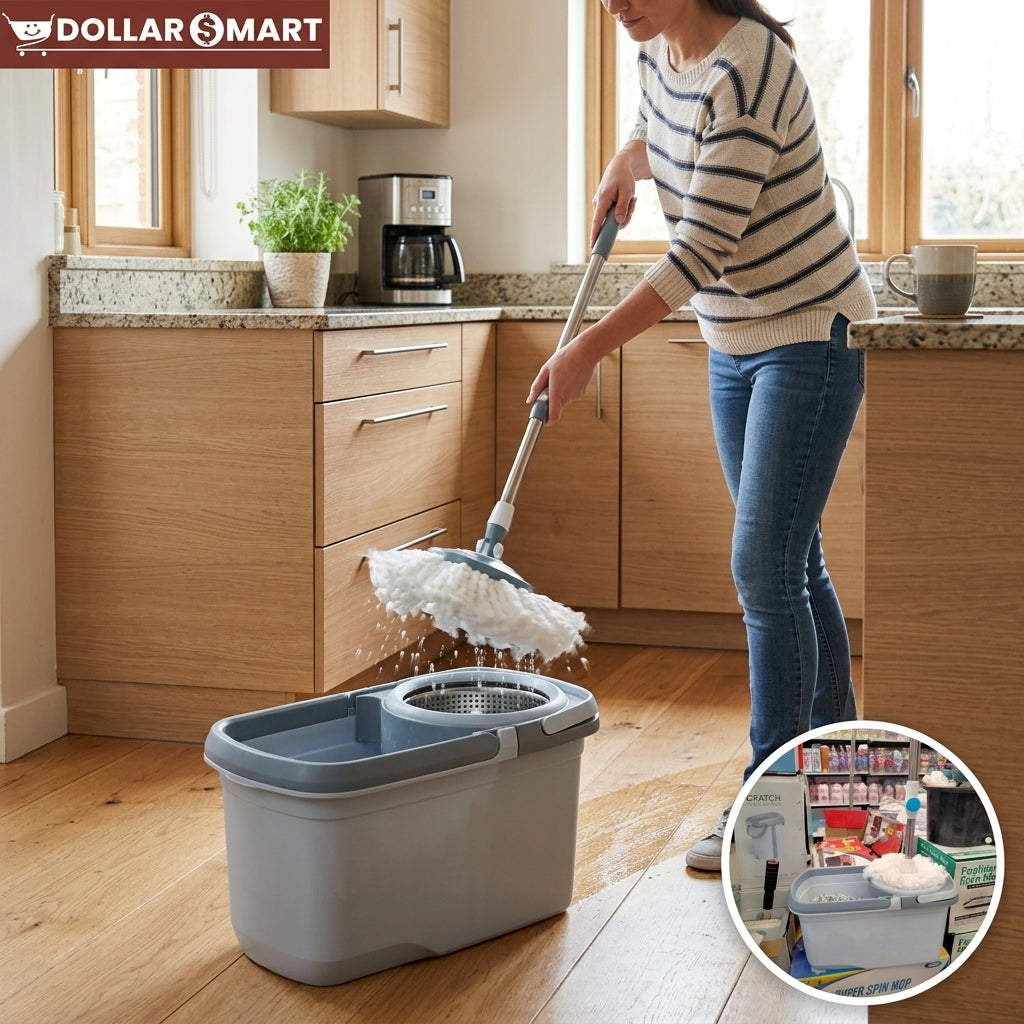 Super Spin Mop With Bucket