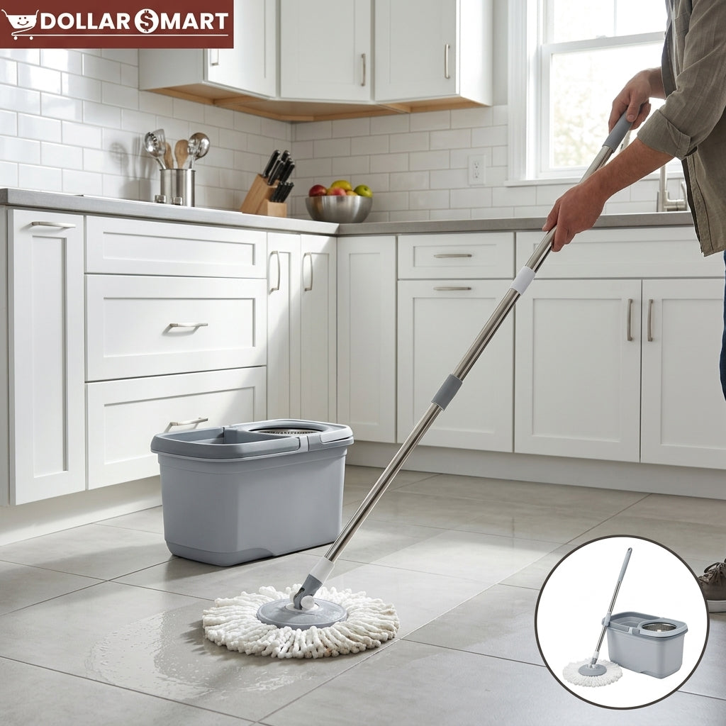 Super Spin Mop With Bucket