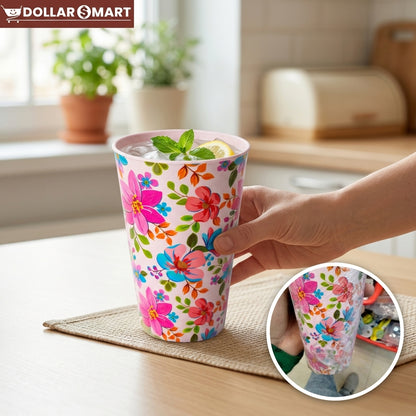 Flower Printer Glass 6Pcs