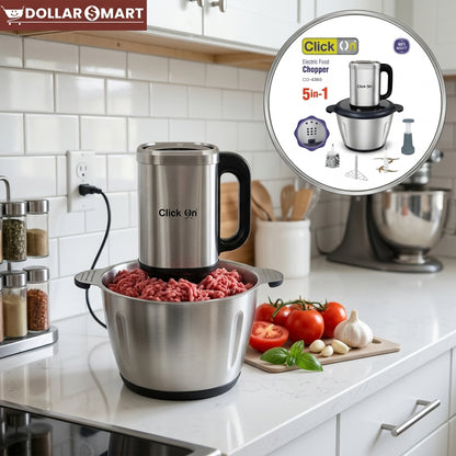 Click-ON 5 in 1 Electric Food Chopper 600W