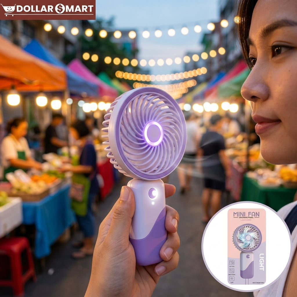 USB Mini Fan and light rechargeable