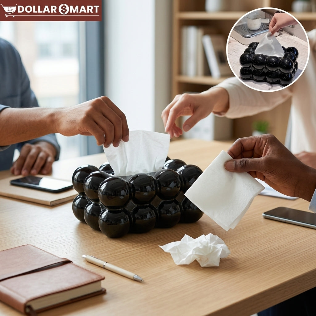 Bubble Tissue in Black – Modern Decorative Accent Piece