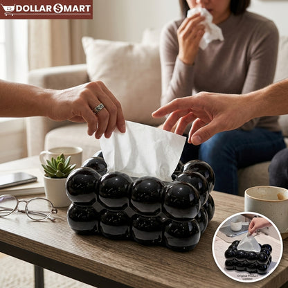 Bubble Tissue in Black – Modern Decorative Accent Piece