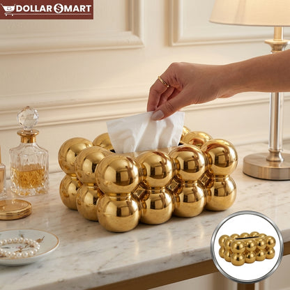 Bubble Tissue in Golden– Modern Decorative Accent Piece