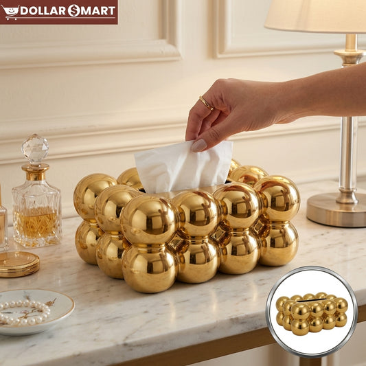 Bubble Tissue in Golden– Modern Decorative Accent Piece