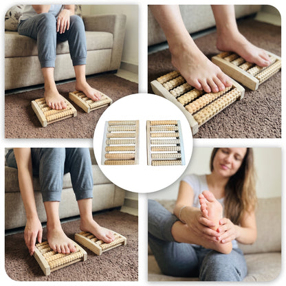 Wooden Foot Massager Roller – Pack of 2
