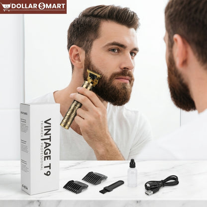 Close-up of a Vintage T9 Hair Clipper for men, with its sharp blades and ergonomic design