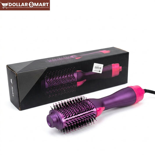 One step hair dryer and styler with oval brush design for volumizing and ionic technology for smooth results