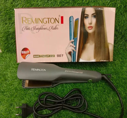 Remington Pro 980°F Hair Straightener – Ceramic Plates, Digital Temp Control & Free Sheglam Lipstick (Kiss of Love) | Salon-Quality Styling for All Hair Types