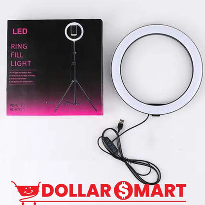 RING LIGHT 26CM-26cm Ring Light Only – No Stand/Tripod, Dimmable LED Photography Light for Videos, TikTok, Makeup, YouTube & Live Streaming (10 Brightness Levels, USB-Powered)