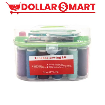 SUI DHAGA JUMBOO Premium Portable Sewing Kit Box – Compact Home & Travel Organizer with Locking Clasp, Lift-Out Tray, and Handle for Emergency Repairs