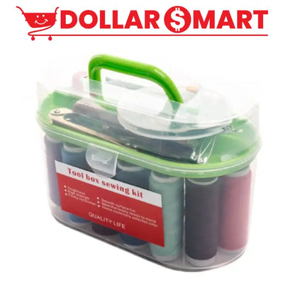 SUI DHAGA JUMBOO Premium Portable Sewing Kit Box – Compact Home & Travel Organizer with Locking Clasp, Lift-Out Tray, and Handle for Emergency Repairs