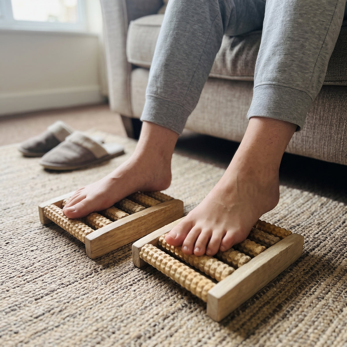 Wooden Foot Massager Roller – Pack of 2