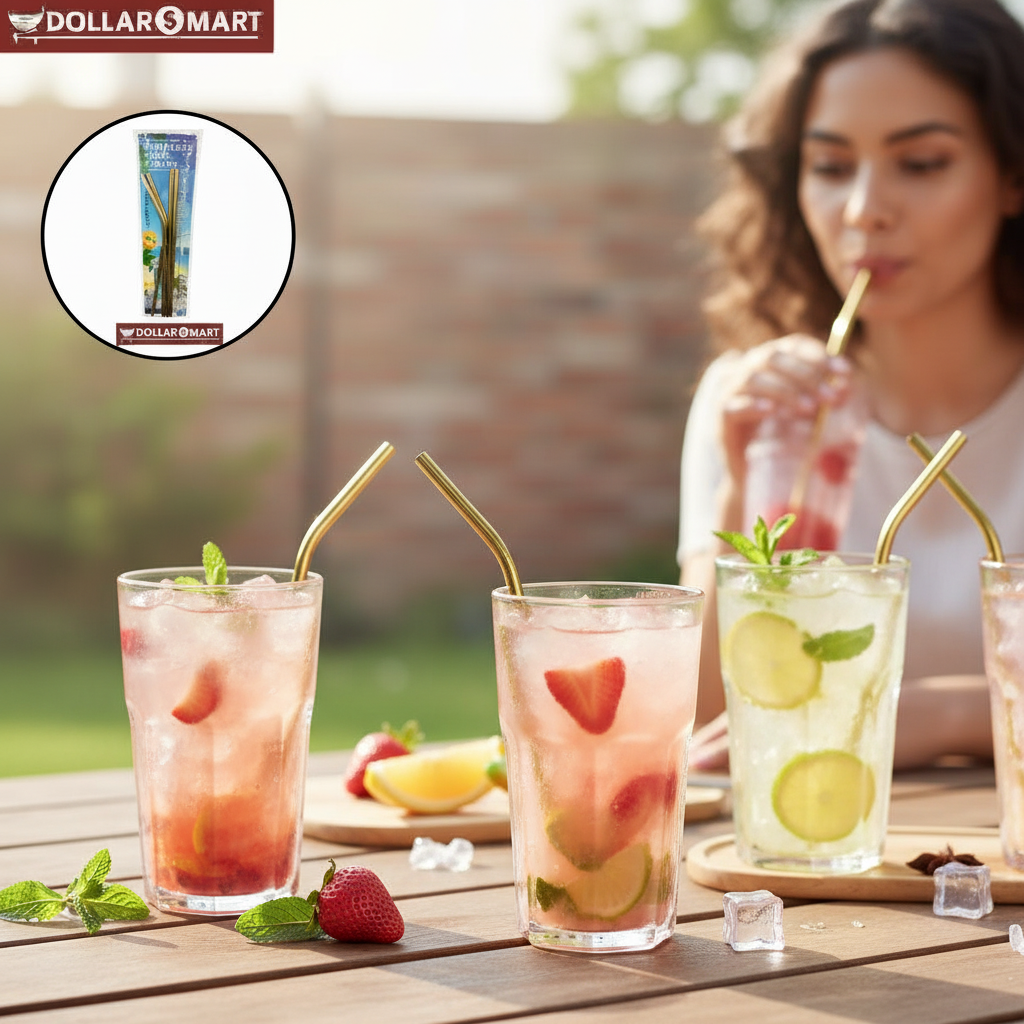 Stainless Steel Straws set of 4