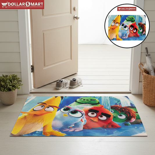 Colorful cartoon themed anti slip floor mat for kids